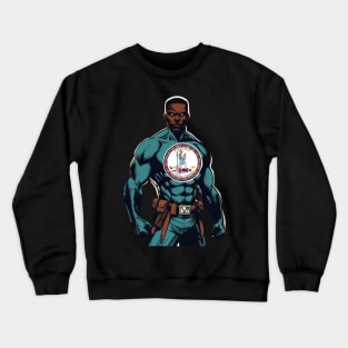 Richmond Virginia 1990s Black Comic Book Superhero RVA Crewneck Sweatshirt